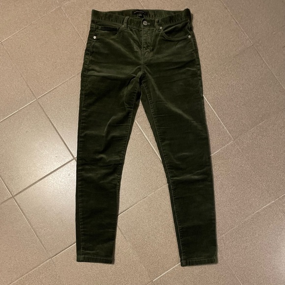 Banana Republic Olive Green Mid-Rise Skinny Corduroy Pants Size 26 - Picture 2 of 3